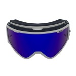 Ochelari unisex ski, snowboard, motociclism, ciclism, rama alba, lentila multicolora, O22WM